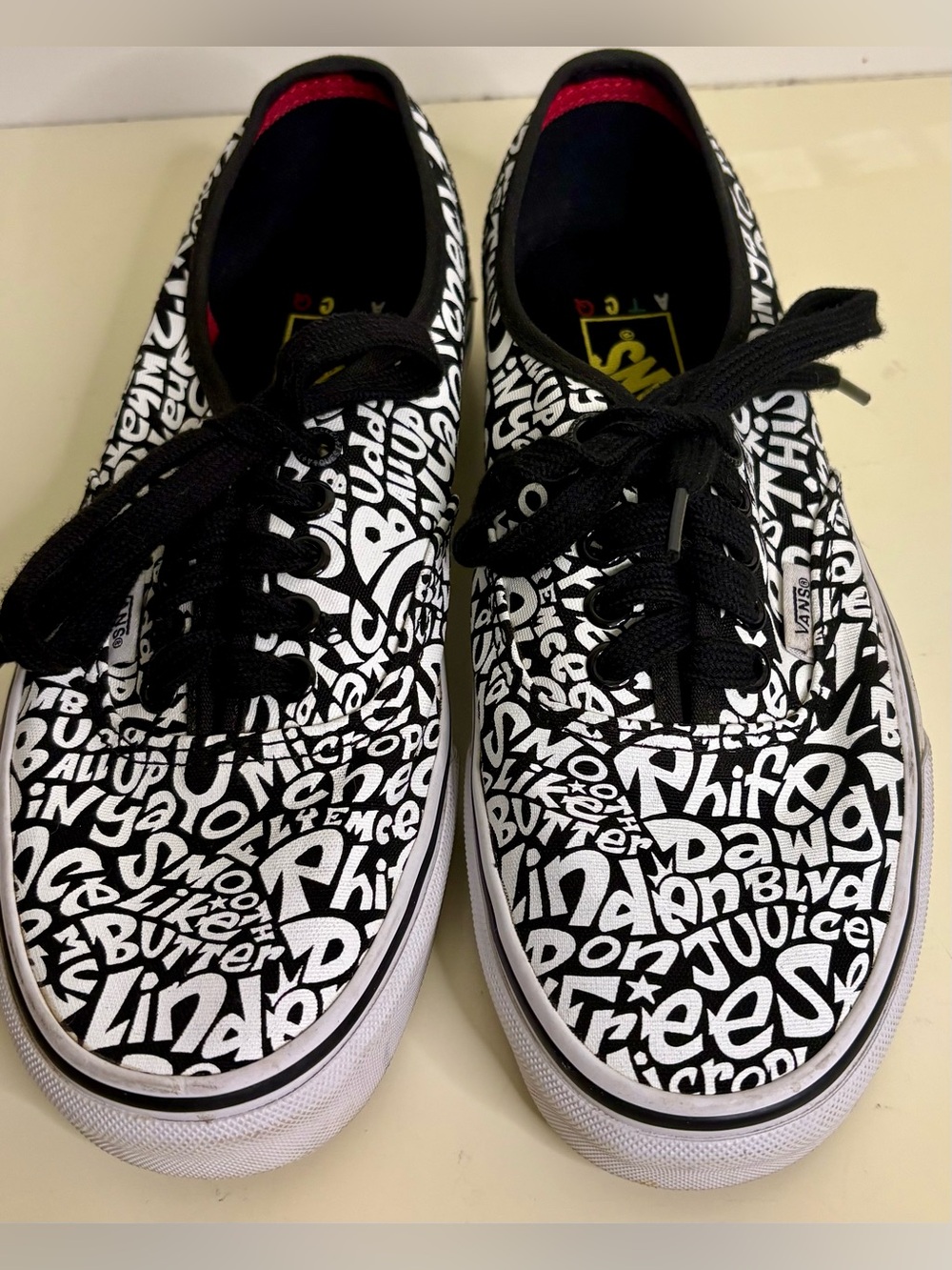 A Tribe called Quest Vans Black & White Sneakers Men’s -6.5 women’s- 8
